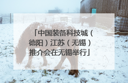 中国装备科技城（德阳）江苏（无锡）推介会在无锡举行
