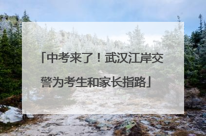 中考来了！武汉江岸交警为考生和家长指路