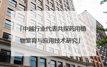 中越行业代表共探药用植物繁育与应用技术研究