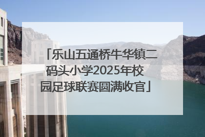 乐山五通桥牛华镇二码头小学2025年校园足球联赛圆满收官