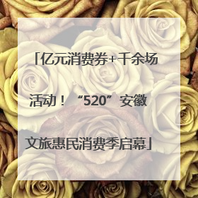 亿元消费券+千余场活动！“520”安徽文旅惠民消费季启幕