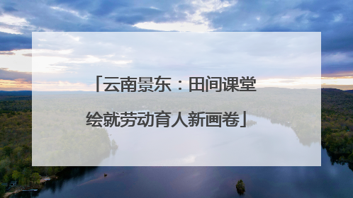 云南景东：田间课堂绘就劳动育人新画卷