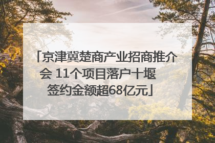 京津冀楚商产业招商推介会 11个项目落户十堰 签约金额超68亿元