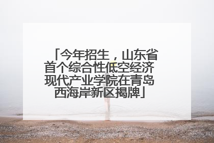 今年招生，山东省首个综合性低空经济现代产业学院在青岛西海岸新区揭牌