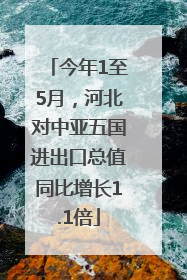 今年1至5月，河北对中亚五国进出口总值同比增长1.1倍
