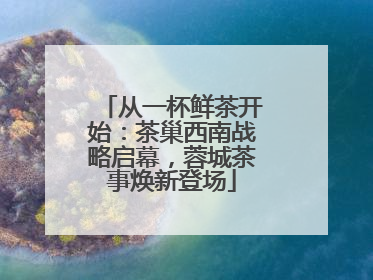 从一杯鲜茶开始：茶巢西南战略启幕，蓉城茶事焕新登场