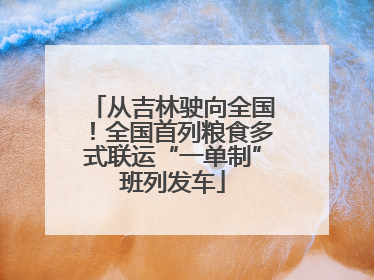 从吉林驶向全国！全国首列粮食多式联运“一单制”班列发车