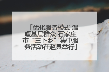 优化服务模式 温暖基层群众 石家庄市“三下乡”集中服务活动在赵县举行