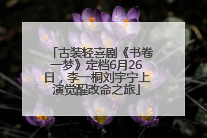 古装轻喜剧《书卷一梦》定档6月26日，李一桐刘宇宁上演觉醒改命之旅