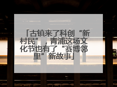 古镇来了科创“新村民”，青浦这场文化节也有了“赛博邻里”新故事