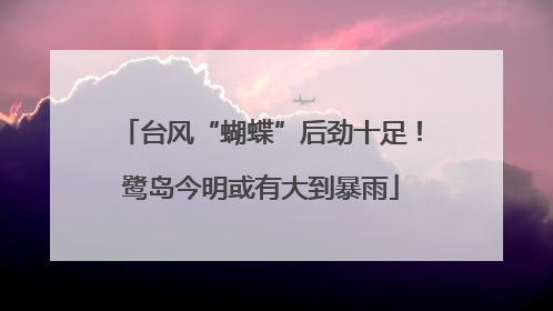 台风“蝴蝶”后劲十足！鹭岛今明或有大到暴雨