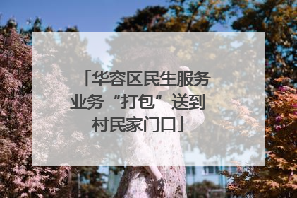 华容区民生服务业务“打包”送到村民家门口