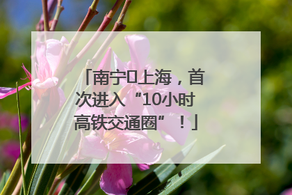 南宁⇌上海，首次进入“10小时高铁交通圈”！