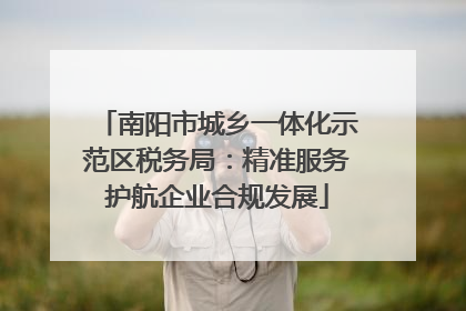 南阳市城乡一体化示范区税务局：精准服务护航企业合规发展