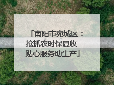 南阳市宛城区：抢抓农时保夏收 贴心服务助生产