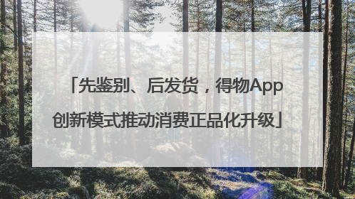 先鉴别、后发货，得物App创新模式推动消费正品化升级