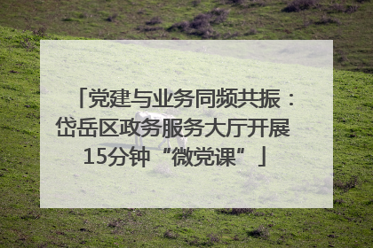 党建与业务同频共振：岱岳区政务服务大厅开展15分钟“微党课”