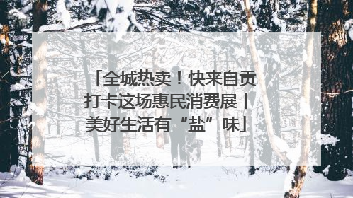 全城热卖！快来自贡打卡这场惠民消费展丨美好生活有“盐”味