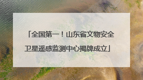 全国第一！山东省文物安全卫星遥感监测中心揭牌成立
