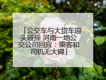 公交车与大货车迎头碰撞 河南一地公交公司回应：乘客和司机无大碍