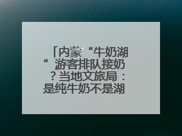 内蒙“牛奶湖”游客排队接奶？当地文旅局：是纯牛奶不是湖水，可放心喝