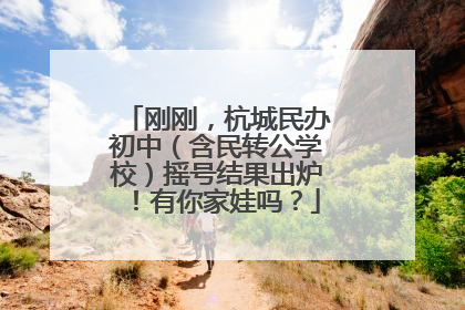 刚刚，杭城民办初中（含民转公学校）摇号结果出炉！有你家娃吗？