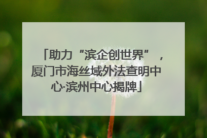 助力“滨企创世界”，厦门市海丝域外法查明中心·滨州中心揭牌