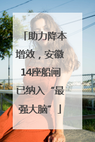 助力降本增效，安徽14座船闸已纳入“最强大脑”