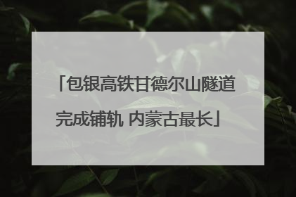 包银高铁甘德尔山隧道完成铺轨 内蒙古最长