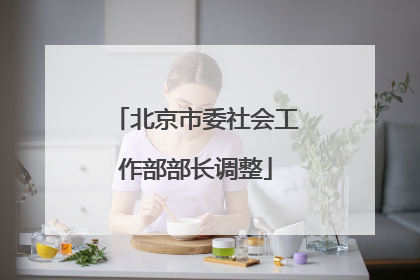 北京市委社会工作部部长调整