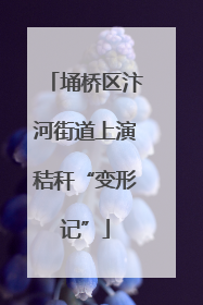 埇桥区汴河街道上演秸秆“变形记”