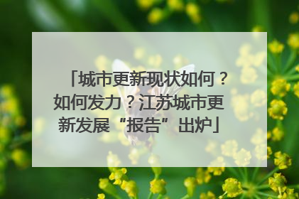 城市更新现状如何？如何发力？江苏城市更新发展“报告”出炉