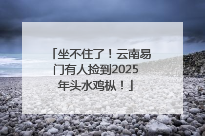 坐不住了！云南易门有人捡到2025年头水鸡枞！
