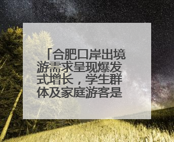 合肥口岸出境游需求呈现爆发式增长，学生群体及家庭游客是主力军