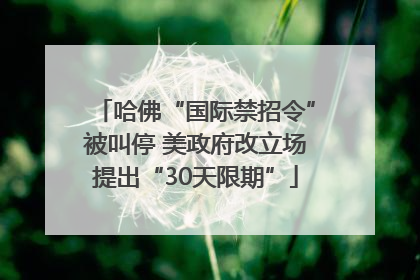 哈佛“国际禁招令”被叫停 美政府改立场提出“30天限期”