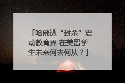 哈佛遭“封杀”震动教育界 在美留学生未来何去何从？