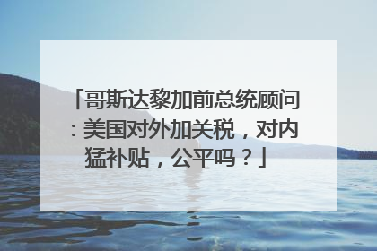 哥斯达黎加前总统顾问：美国对外加关税，对内猛补贴，公平吗？