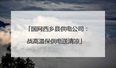 国网西乡县供电公司：战高温保供电送清凉