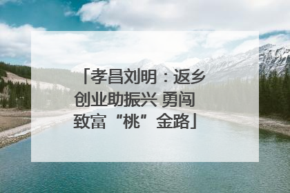 孝昌刘明：返乡创业助振兴 勇闯致富“桃”金路