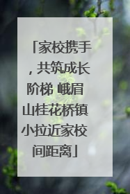 家校携手，共筑成长阶梯 峨眉山桂花桥镇小拉近家校间距离