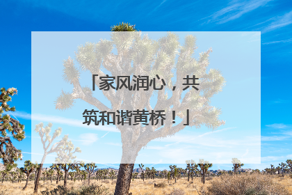 家风润心，共筑和谐黄桥！
