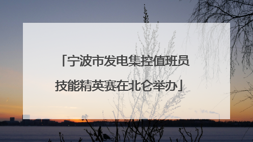 宁波市发电集控值班员技能精英赛在北仑举办