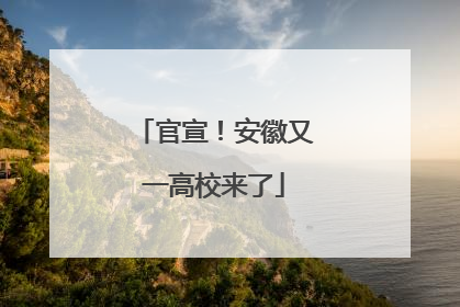 官宣！安徽又一高校来了