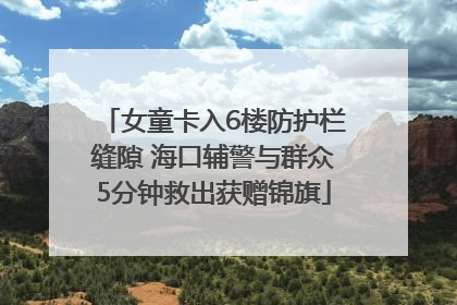 女童卡入6楼防护栏缝隙 海口辅警与群众5分钟救出获赠锦旗