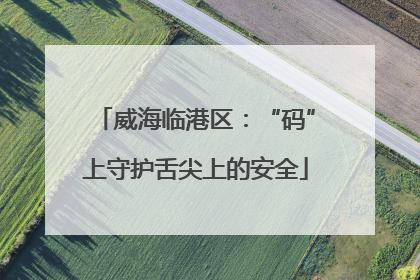 威海临港区：“码”上守护舌尖上的安全