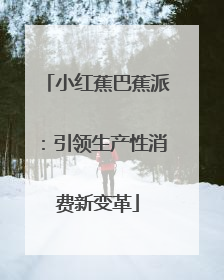 小红蕉巴蕉派：引领生产性消费新变革