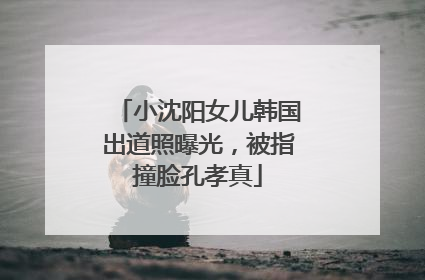 小沈阳女儿韩国出道照曝光，被指撞脸孔孝真