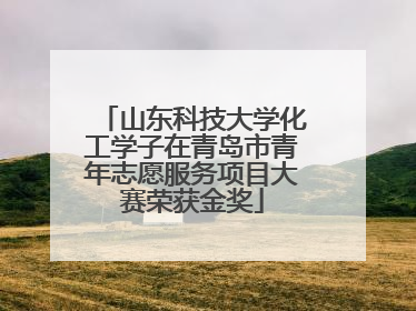 山东科技大学化工学子在青岛市青年志愿服务项目大赛荣获金奖