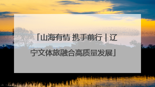 山海有情 携手前行｜辽宁文体旅融合高质量发展