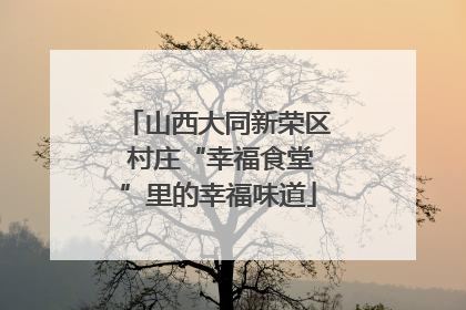 山西大同新荣区 村庄“幸福食堂”里的幸福味道